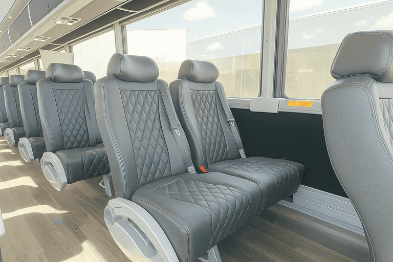 interior of Coach Bus Miramar charter bus